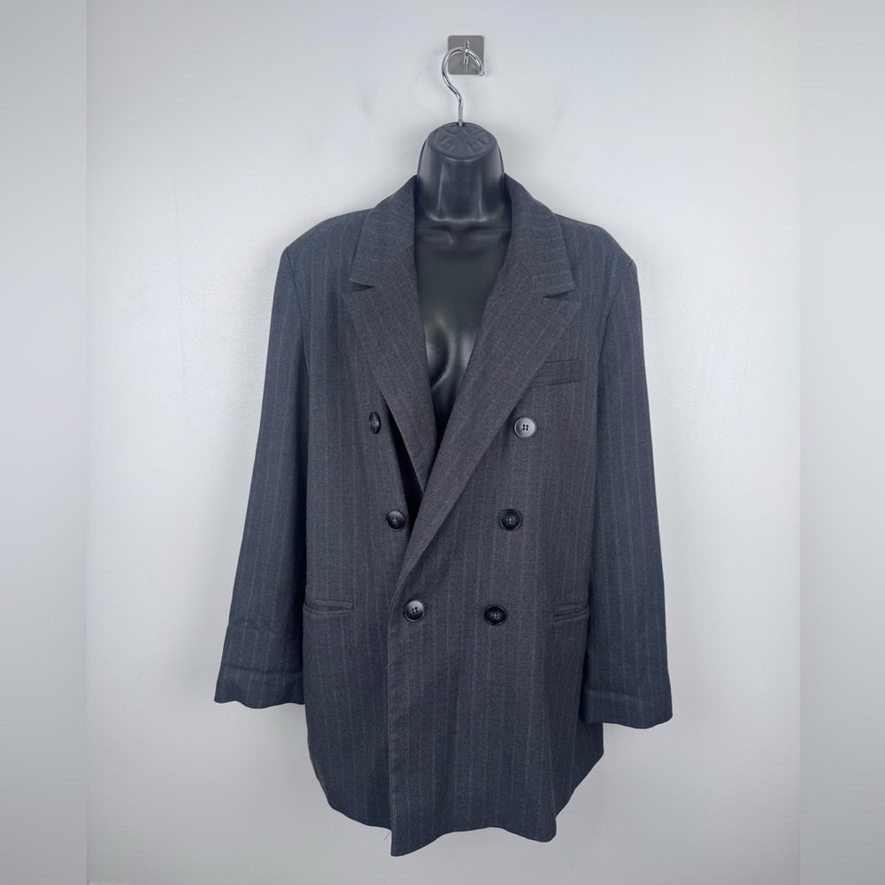 Rita Ora x Primark Women Double Breasted Pinstripe Blazer‎ Size 8